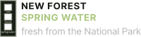 New Forest Spring Water logo with tagline “fresh from the National Park”