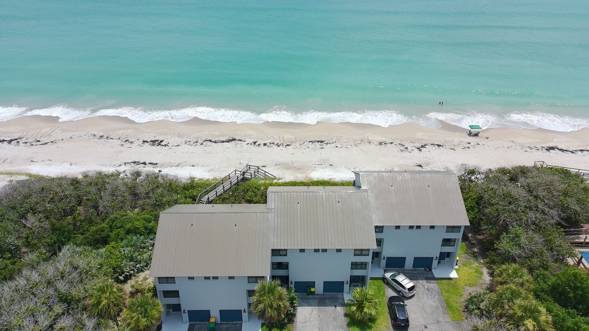 Standing seam metal roof on an oceanfront Space Coast property