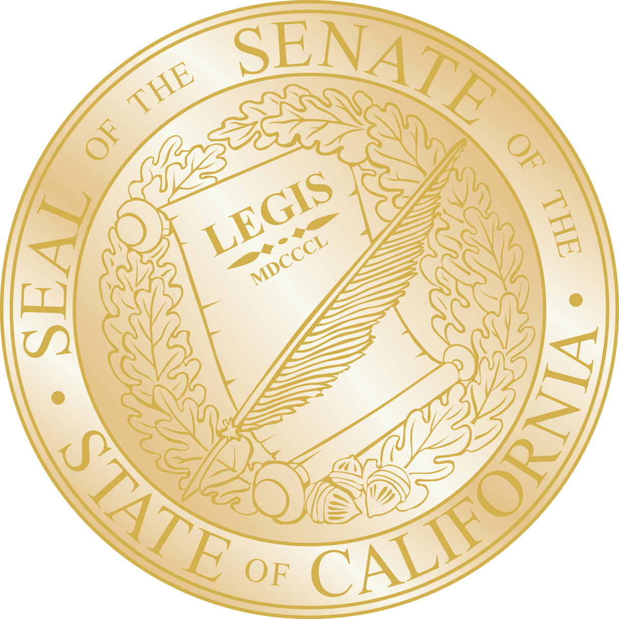 The seal of the senate of the state of california