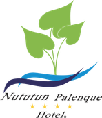 Un logo para un hotel llamado nututun palenque