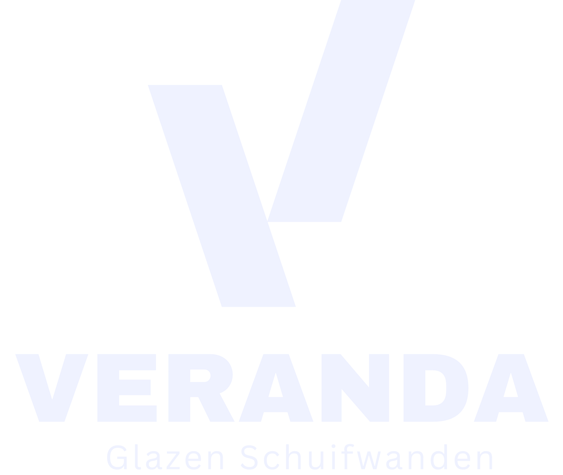 Logo voor Veranda Glazen Schuifwanden met een grote gestileerde