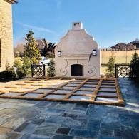 outdoor fireplace