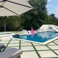 outdoor pool area