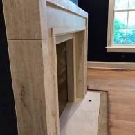 cast stone fireplace