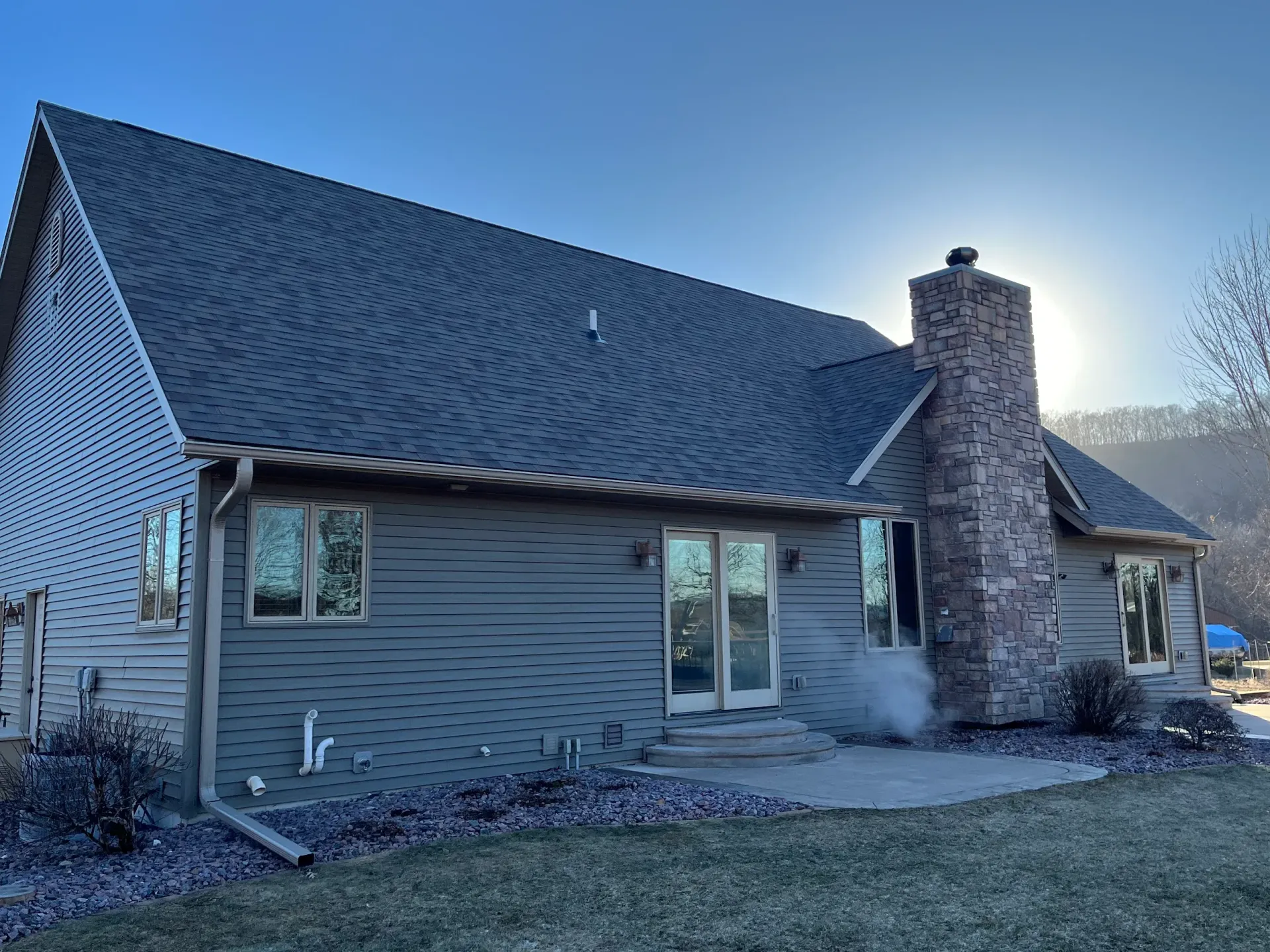 new roof installed by Curti Construction in DeSoto, WI