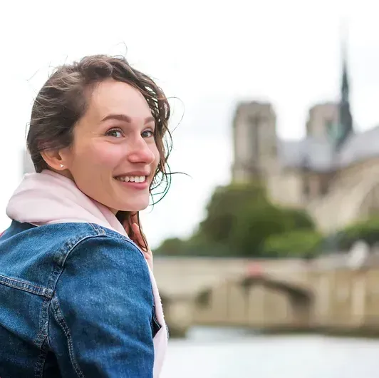 Woman smiling photo