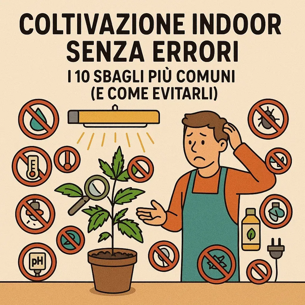 coltivazione indoor i 10 sbagli più comuni