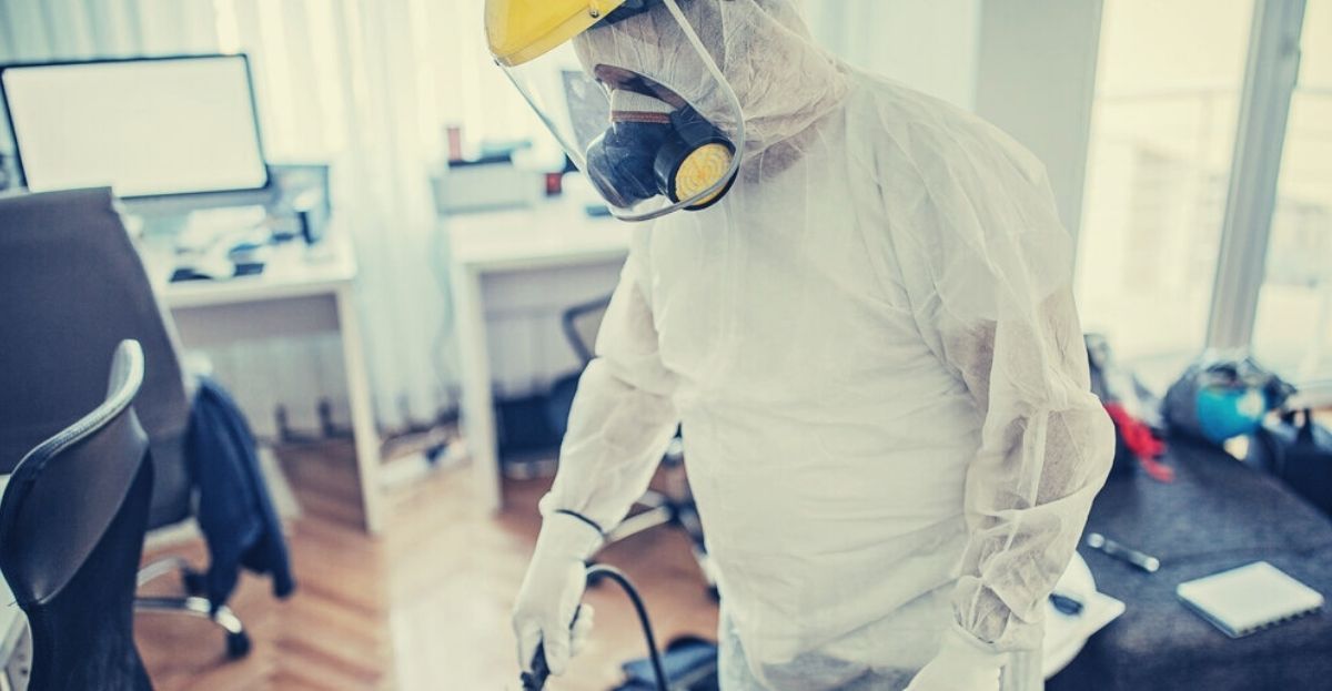 professional cleaning team disinfecting a home in Fort Myers during a deep clean service