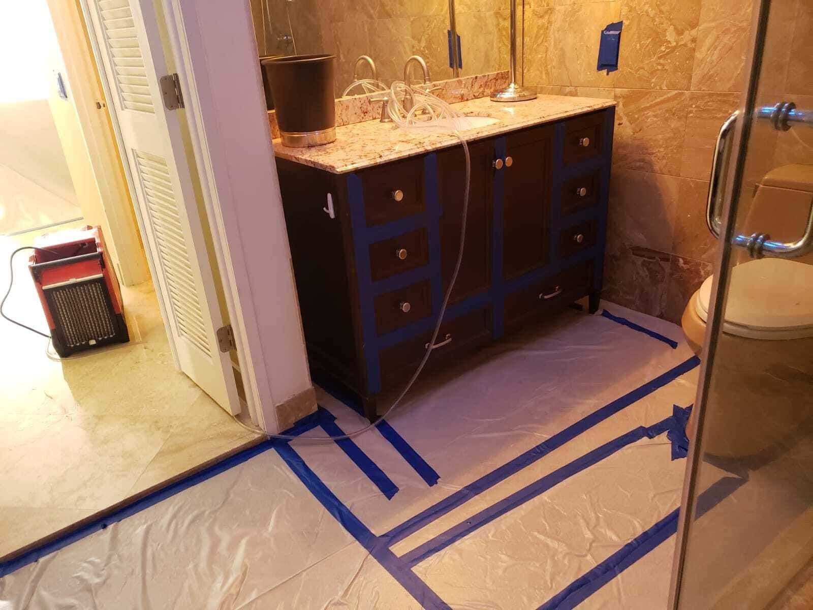 bathroom restoration after water damage cleanup