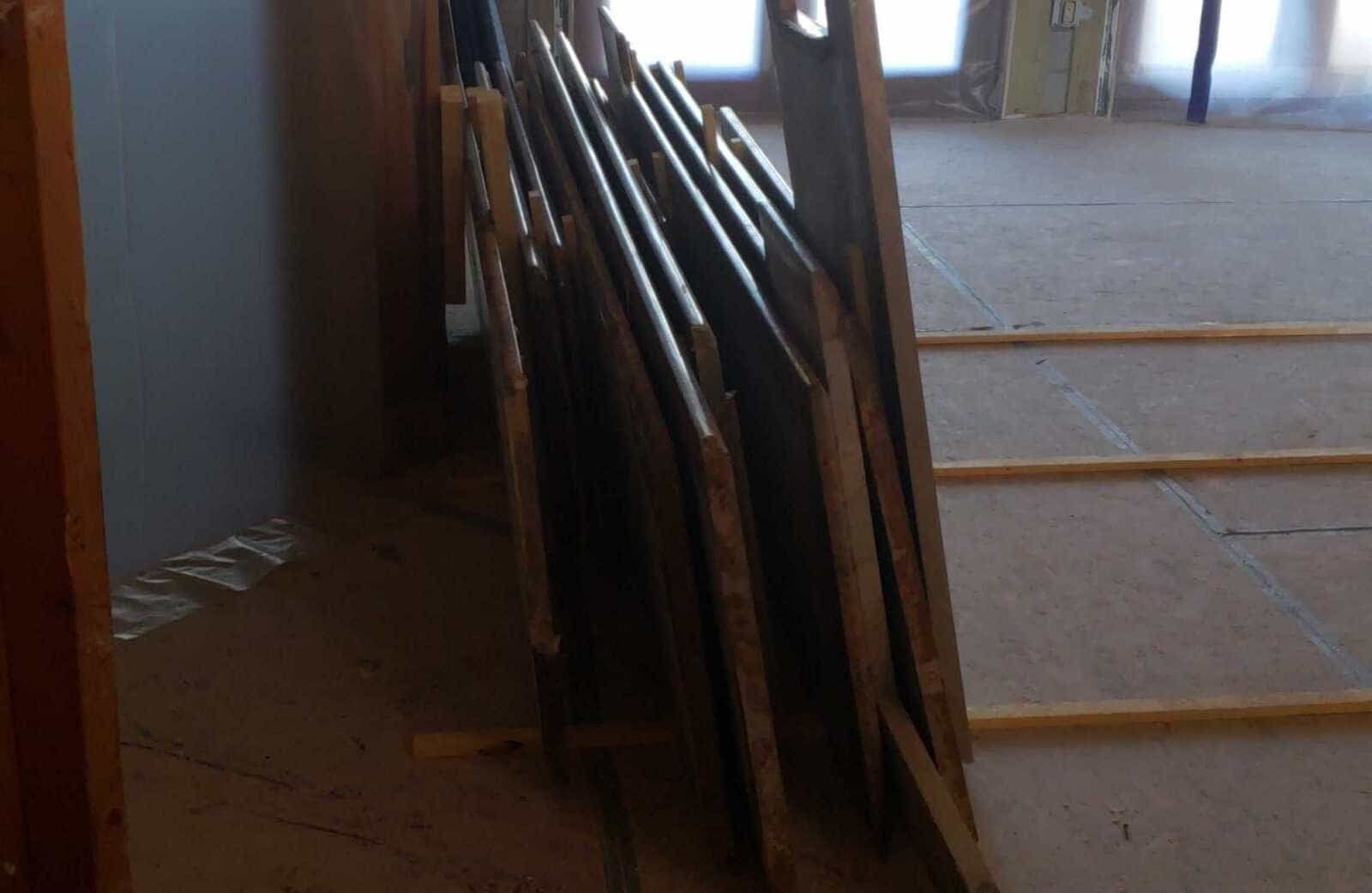 restoration equipment and materials used on job site