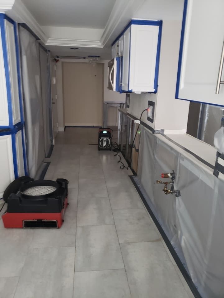 kitchen cabinet restoration after water damage