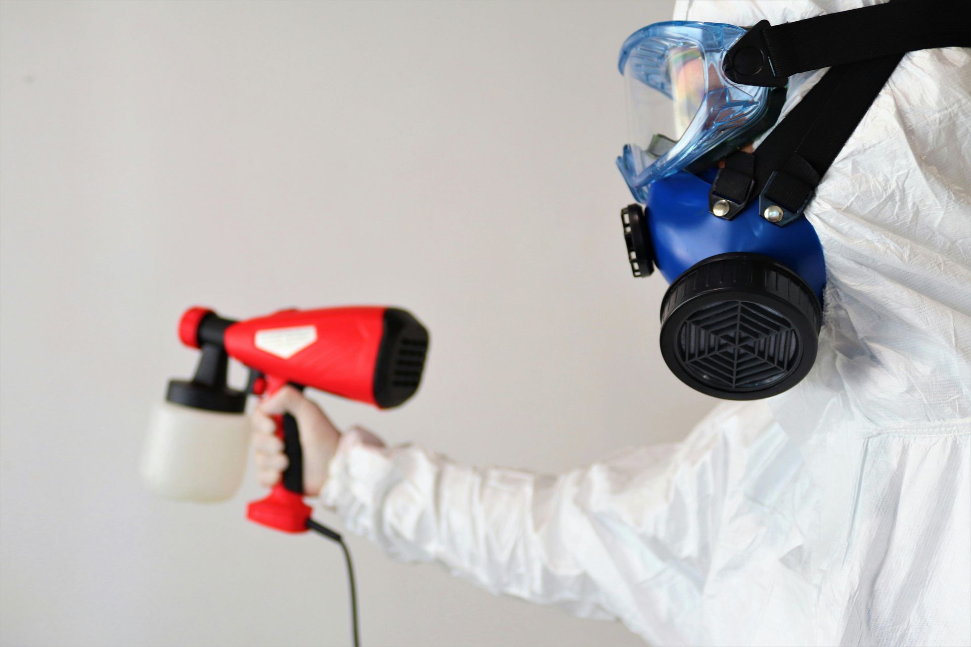 Team member removing mold from the inside of a Fort Myers home.
