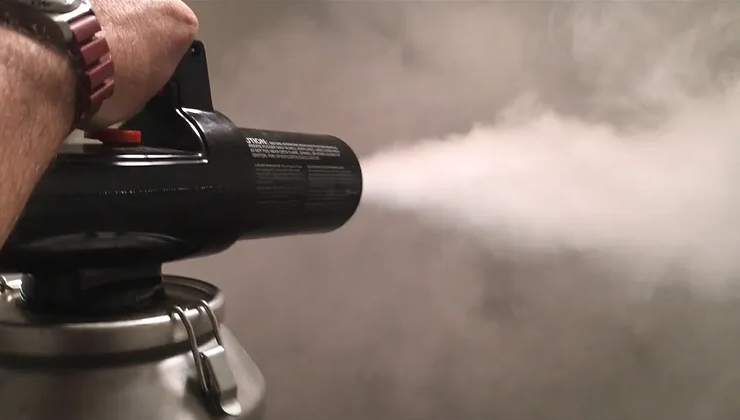 Smoke restoration process underway in Fort Myers home.
