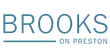 "BROOKS ON PRESTON" text logo in teal. Underlined "BROOKS," with "ON PRESTON" below.