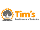 Tim’s Tree Removal of Santa Ana logo with an orange and gray tree design, arborist icon, and clean professional branding.