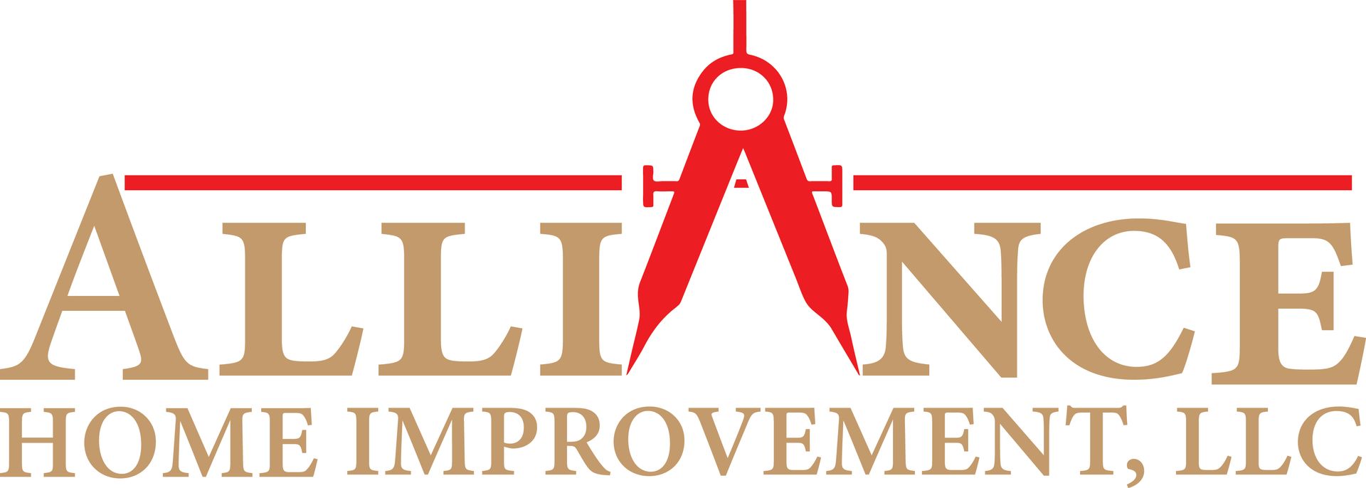 Alliance Home Improvement logo with compass graphic in red.