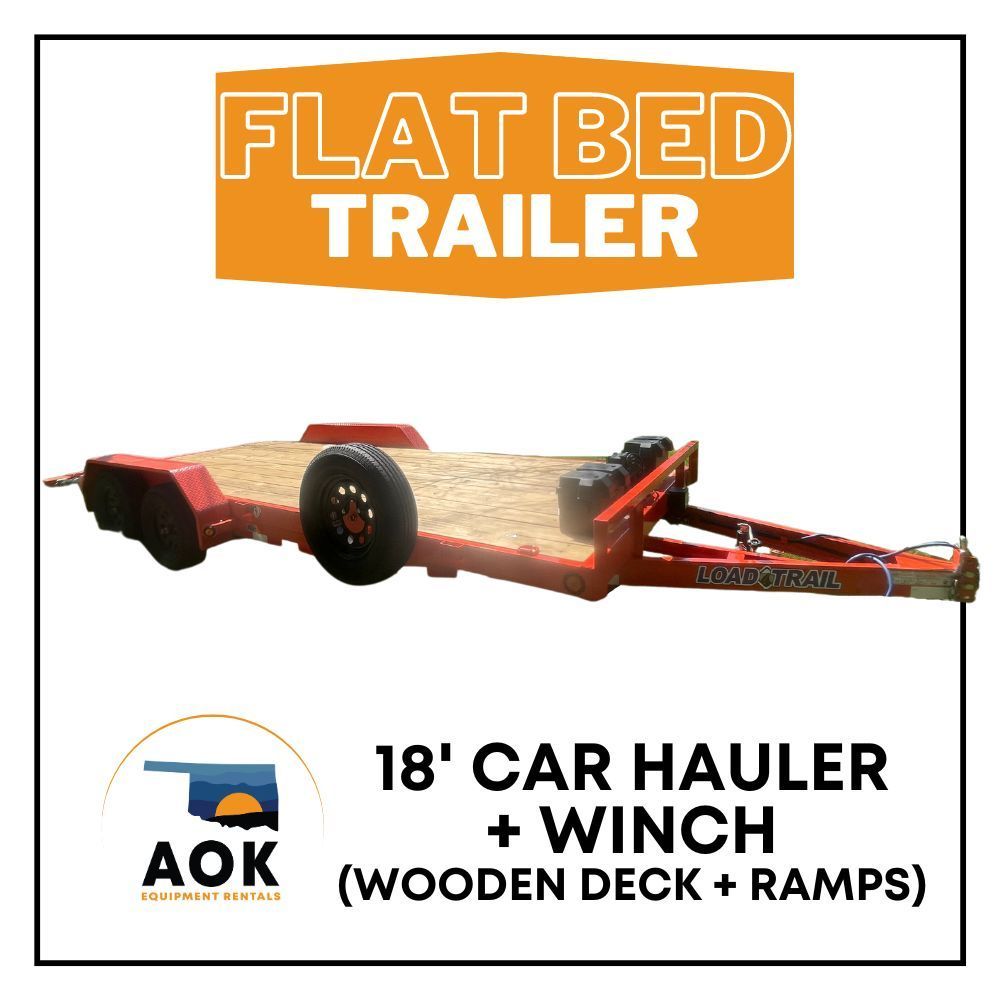 CAR HAULER 18 FT WITH WINCH