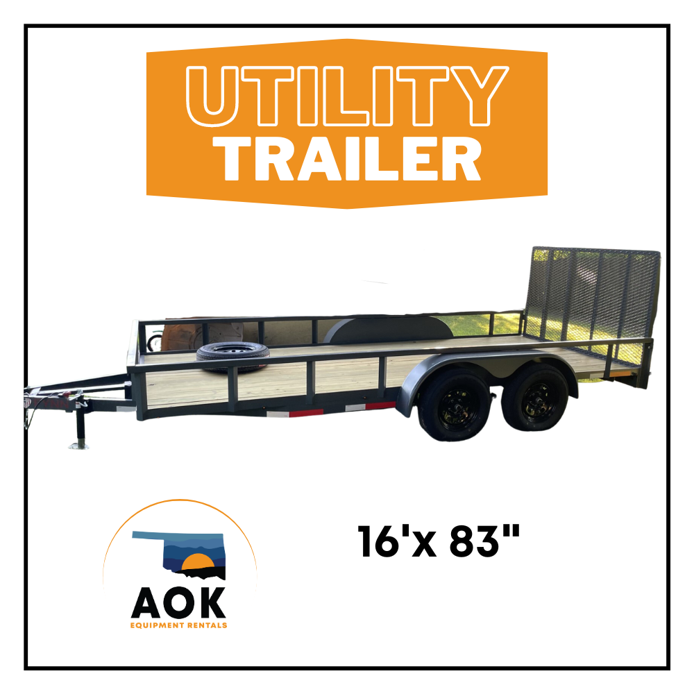 16 FT BY 83 INCH UTILITY TRAILER