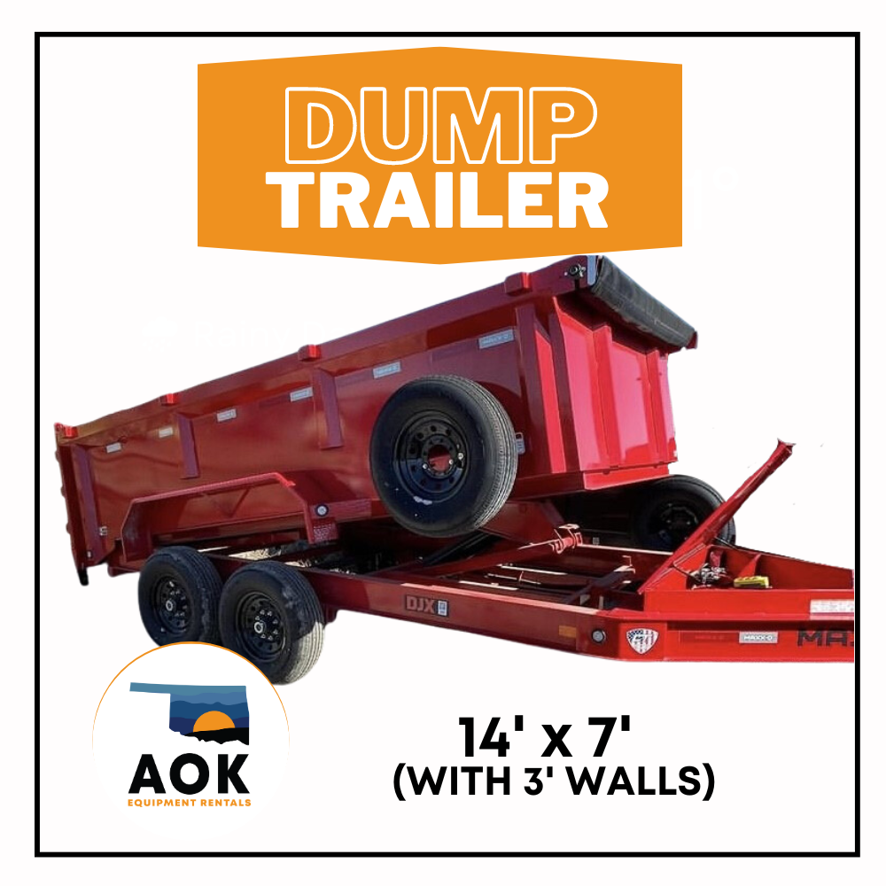 14 FT BY 7 FT BY 3 FT WALLS - DUMP TRAILER