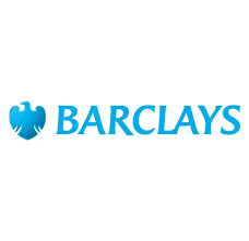 Barclays logo: Blue eagle emblem to the left of 