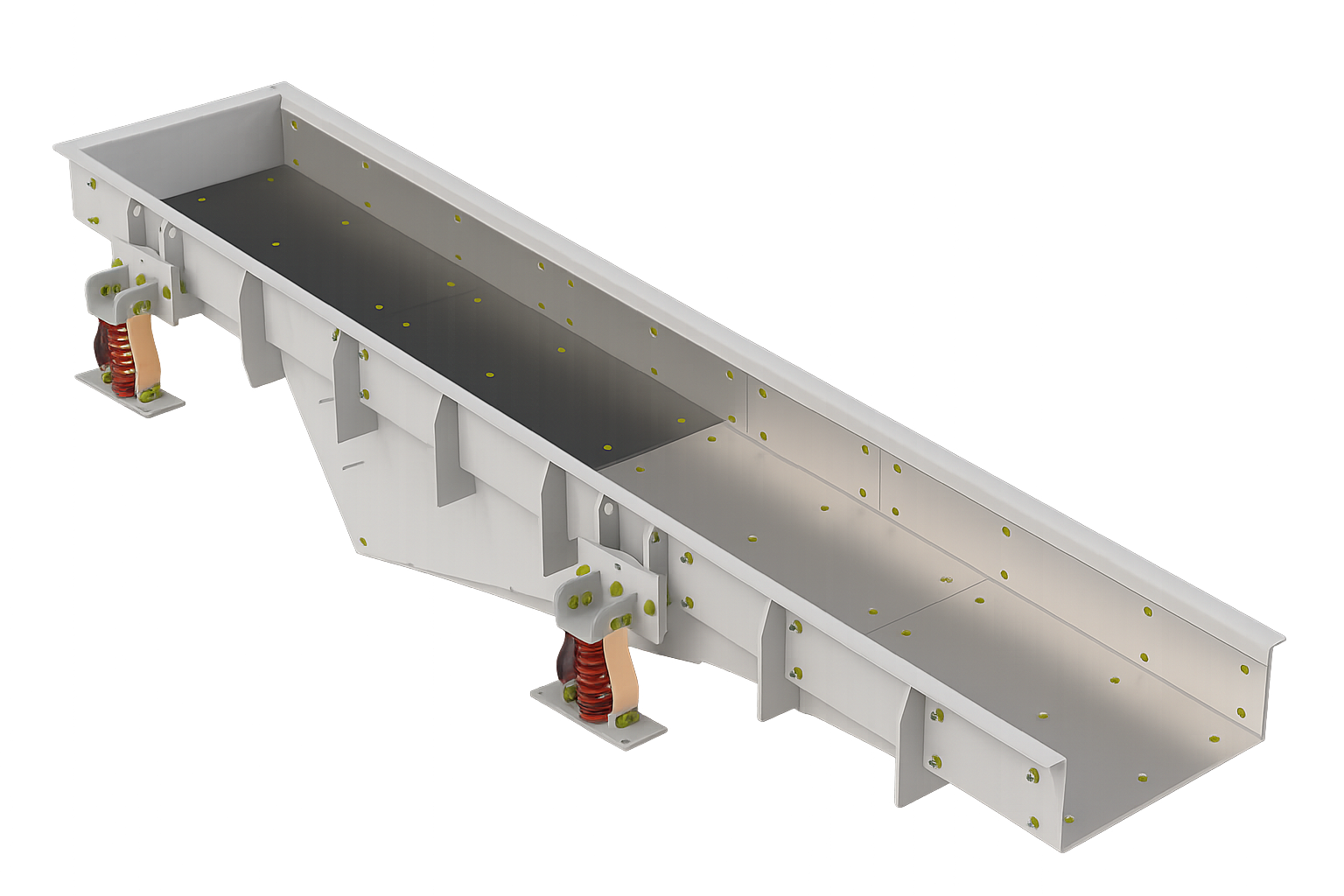 Rendered Vibratory Feeder Stainless Trough