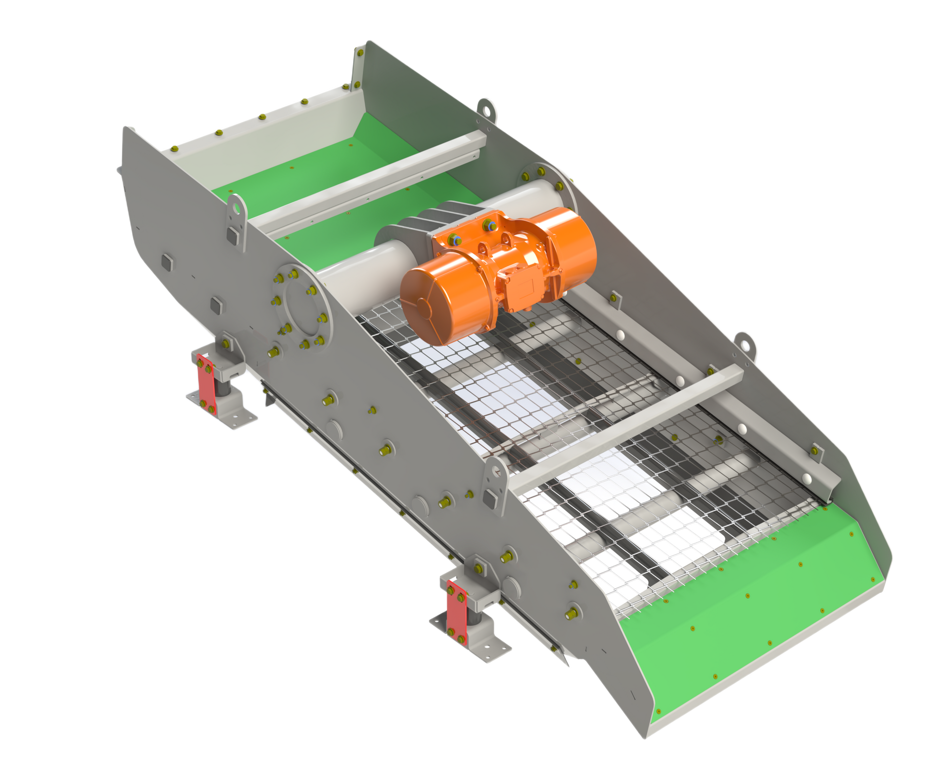 open body wire mesh screening unit