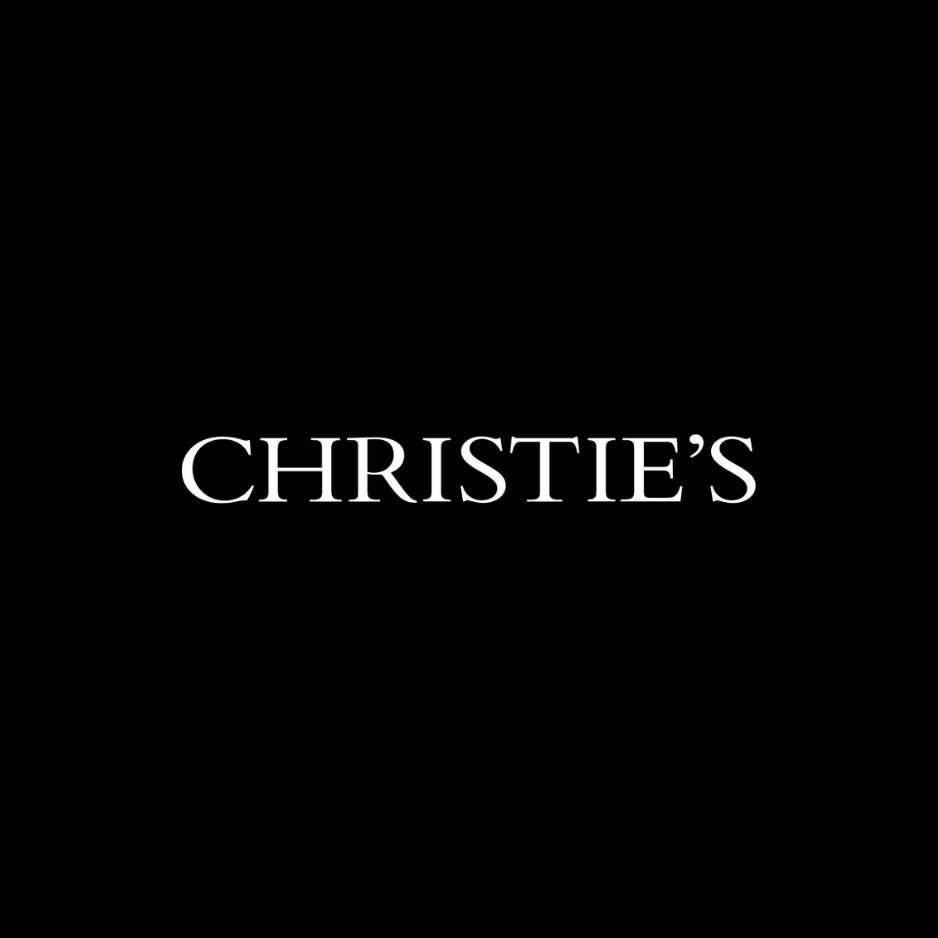 CHRISTIE’S logo in white serif text on a black background