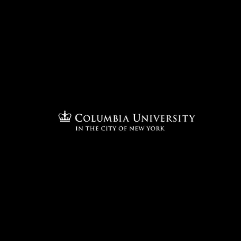 Columbia University logo in white on a black background, with “IN THE CITY OF NEW YORK” below