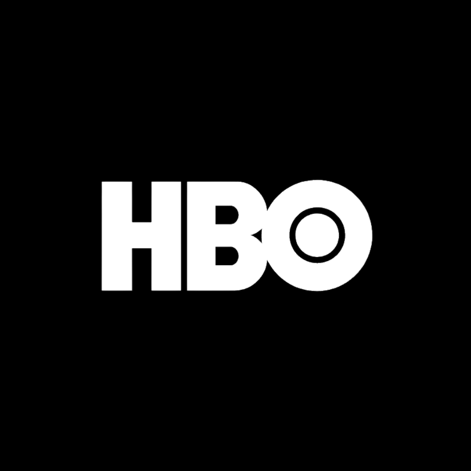 HBO logo in white on a black background