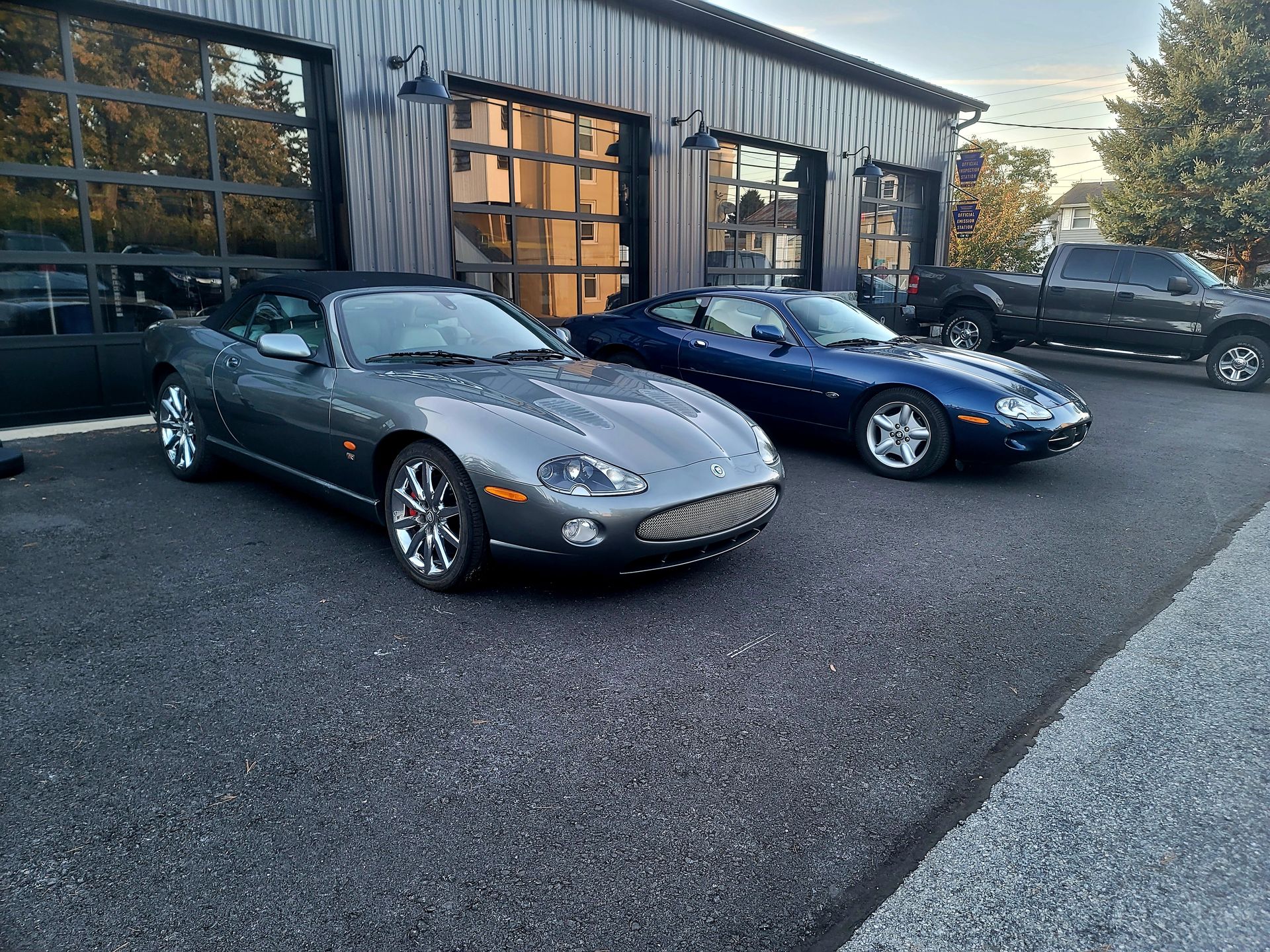 Cars parked outside of our shop in Hummelstown, PA | Crowne Automotive
