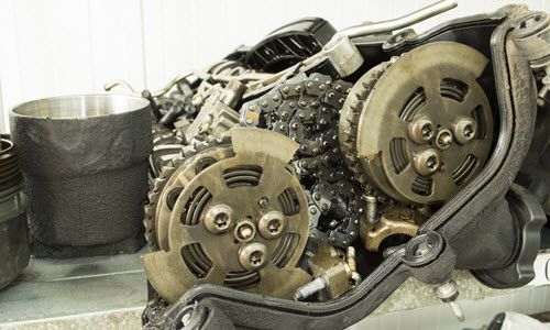 Up close to camshaft tensioner | Crowne Automotive