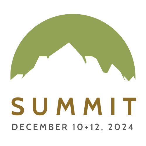 A picture of a mountain with the words Summit and ENGAGE showing registration for the December 6, 2023 Minnesota Leadership Council on Aging Summit