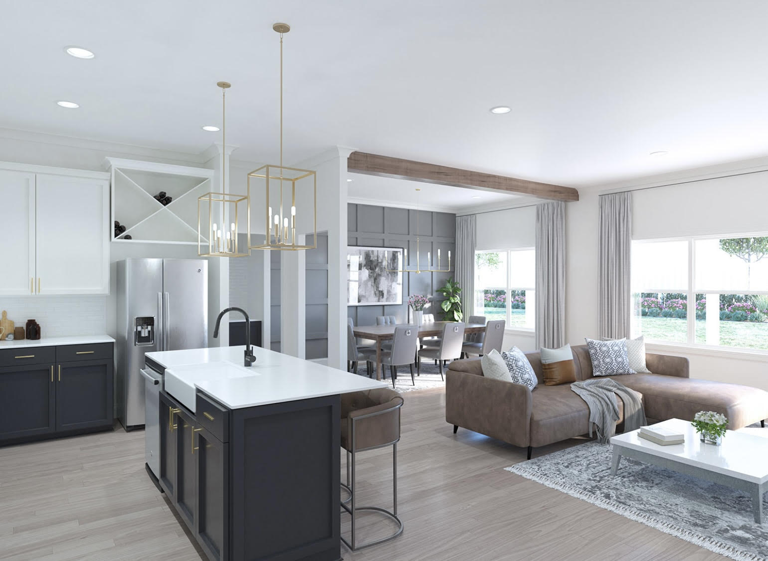 Kitchen and Living Area | Willie and Willie Home Builder