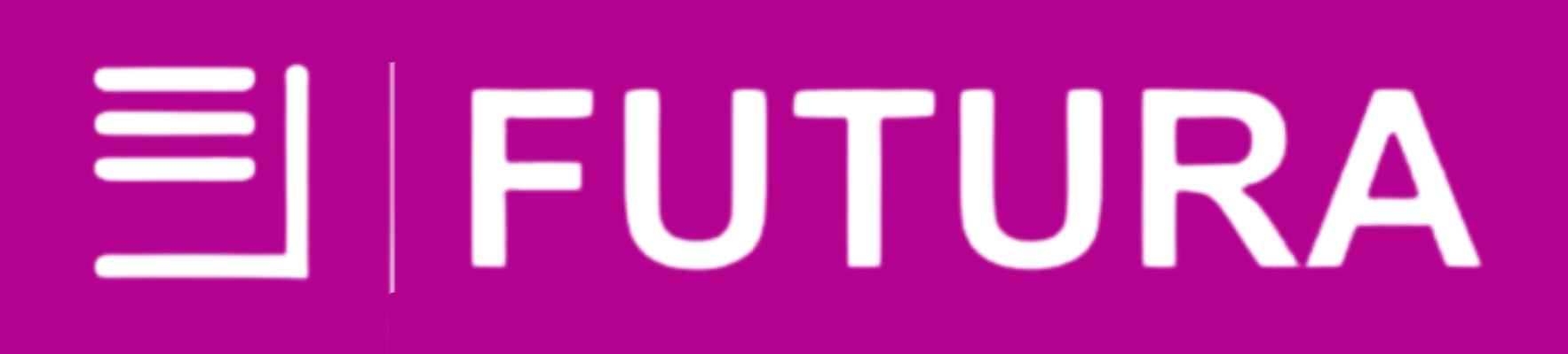 Il logo futura è su uno sfondo viola