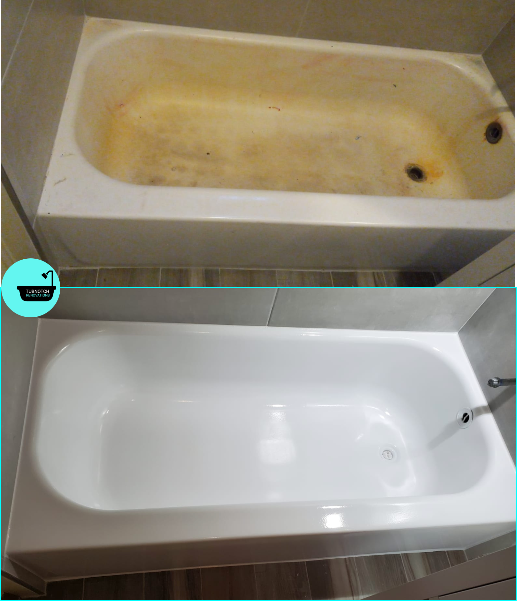 Bathtub restored to its original look and feel for a refreshed, like‑new appearance.