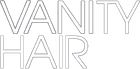 Logo di Vanity Hair in lettere dal contorno sottile su sfondo bianco.