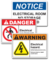 Equipment, Switches and Shut-off Signs