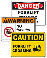 Foklift Safety Signs