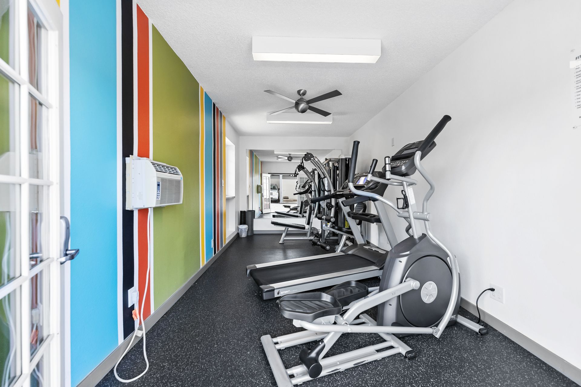Fitness center with elipticle machine