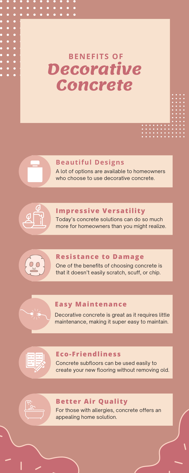Benefits Of Decorative Concrete Inforgraphic