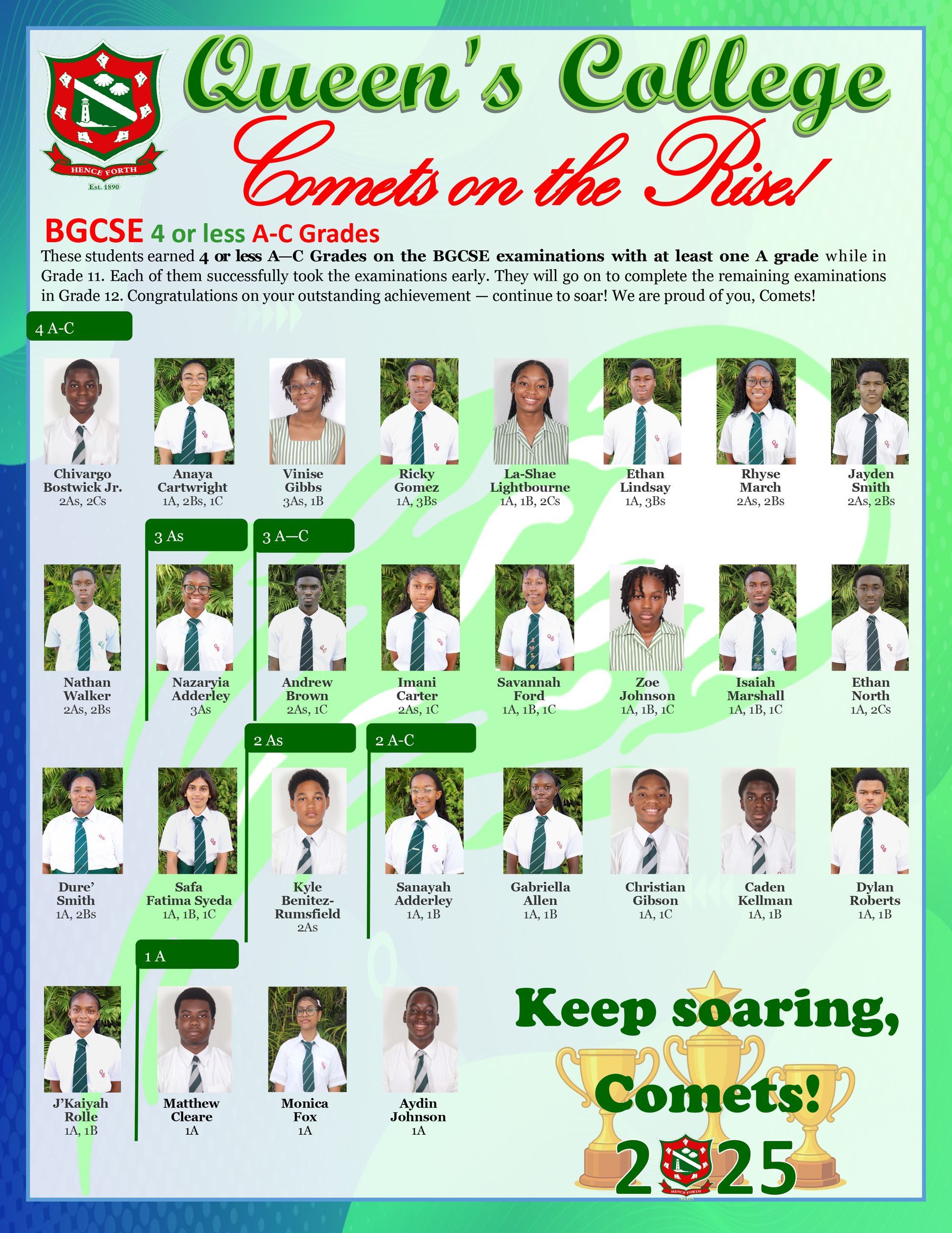 A green poster with the year 2024 on it