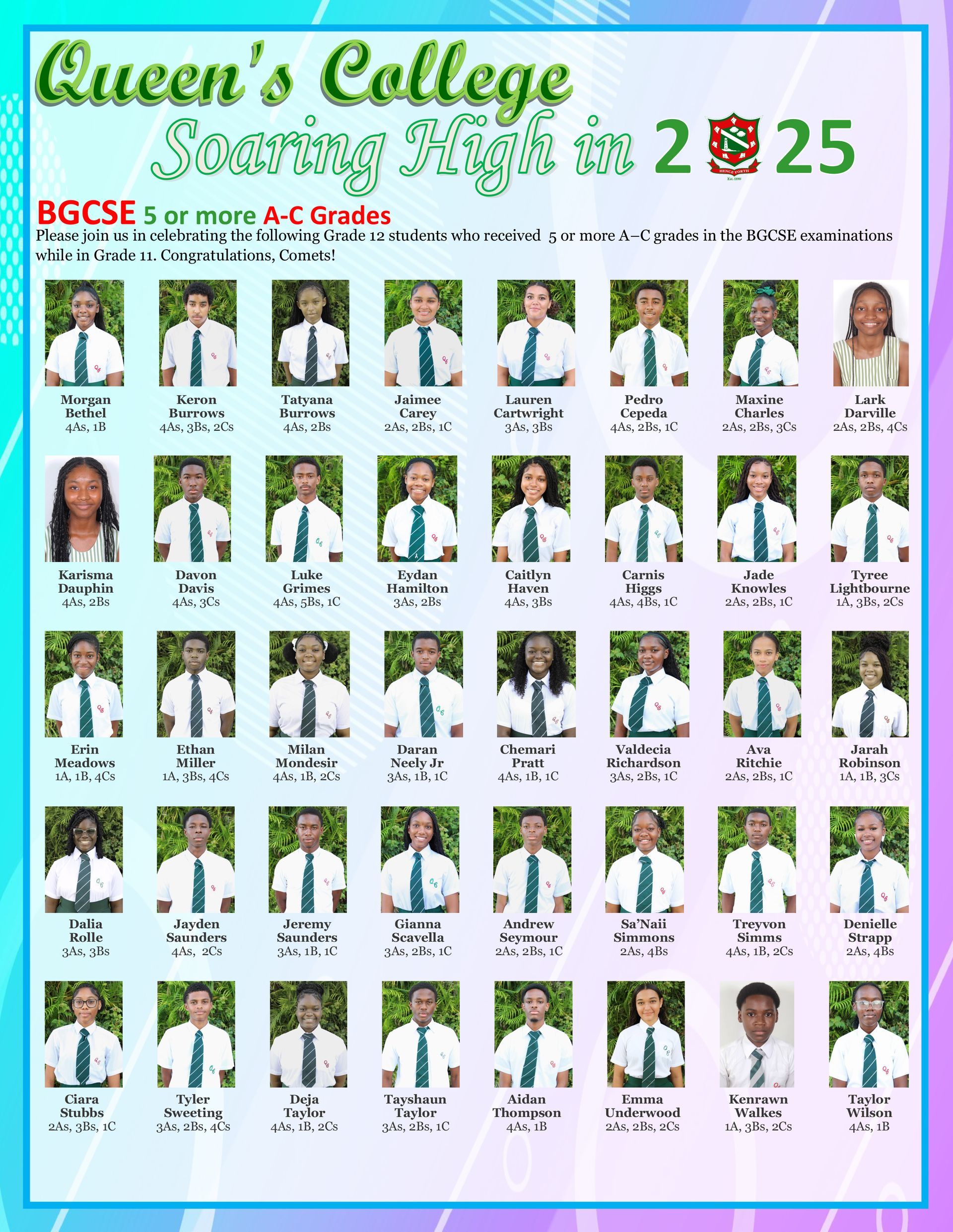 A green poster with the year 2024 on it