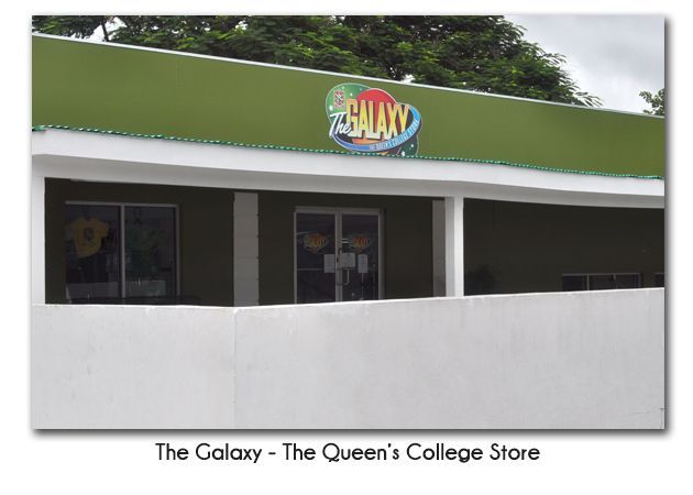 A picture of the galaxy the queen 's college store