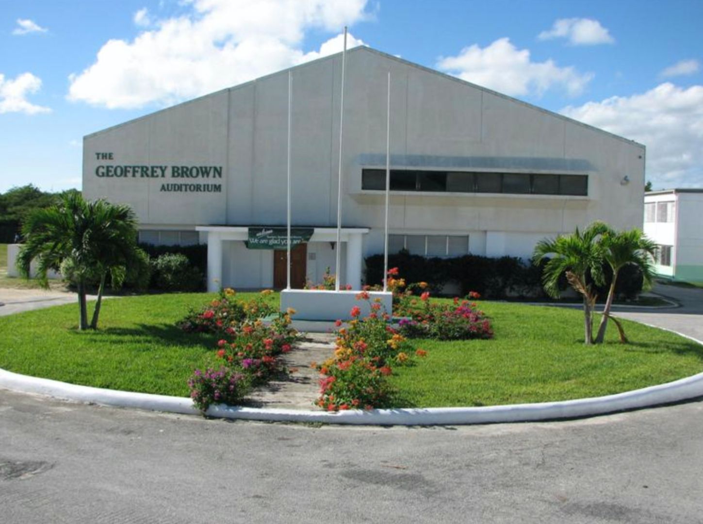 A building with the name geoffrey brown on it