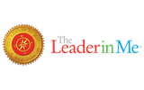 A logo for the leader in me with a gold seal