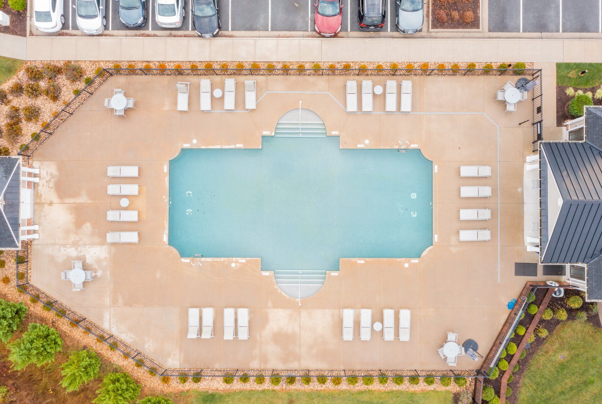 Aerial view of pool