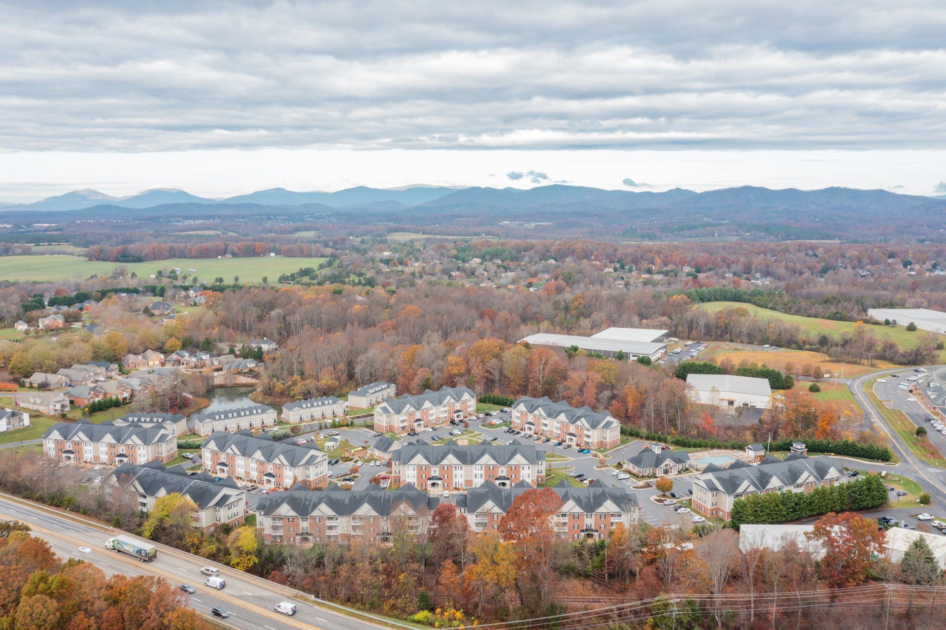 Aerial view of complex