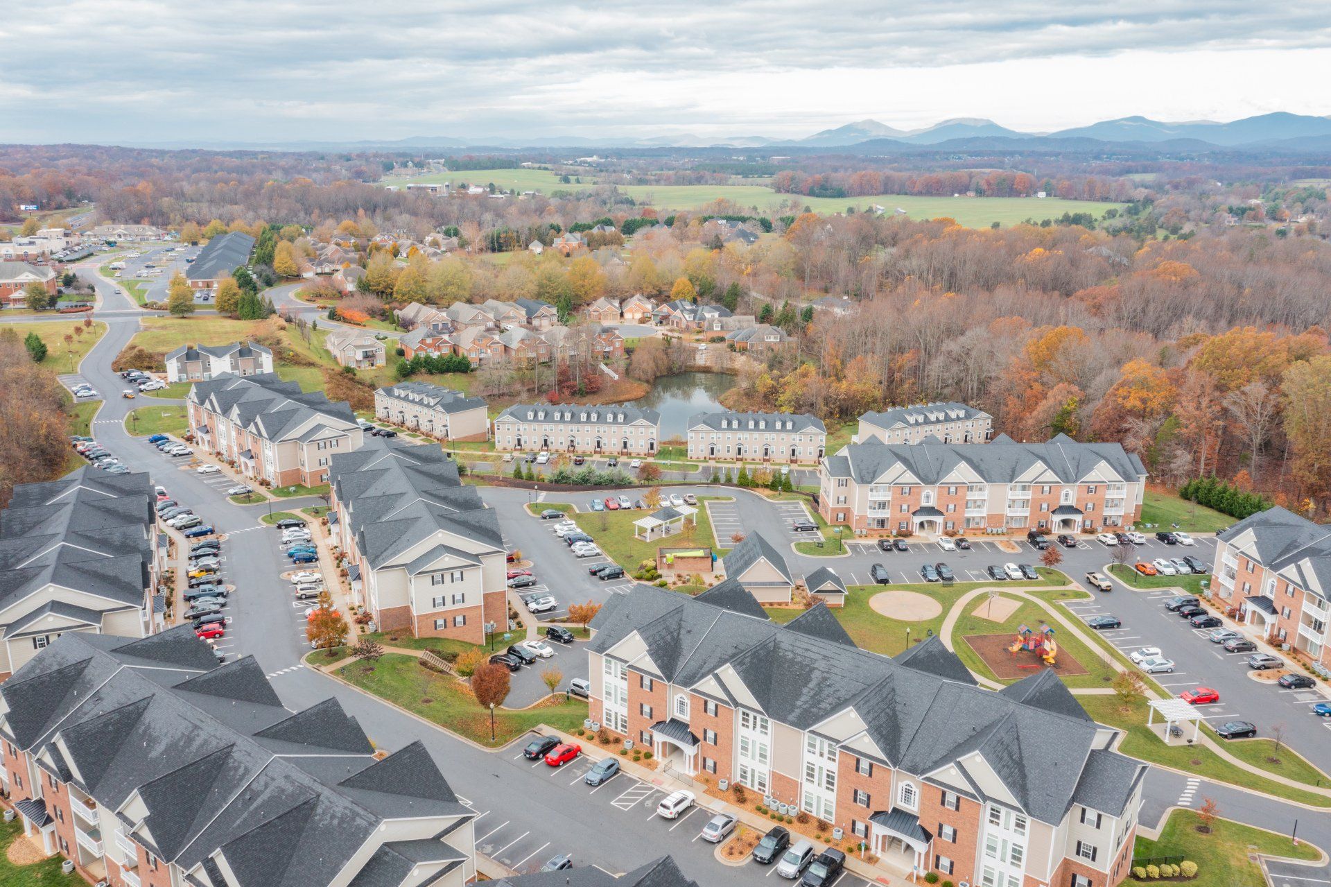 Aerial view of complex