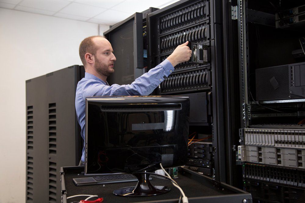 IT Staff Changing Data Drives — Southern California — Lapcomp Computers