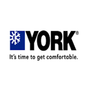 A york logo that says it 's time to get comfortable